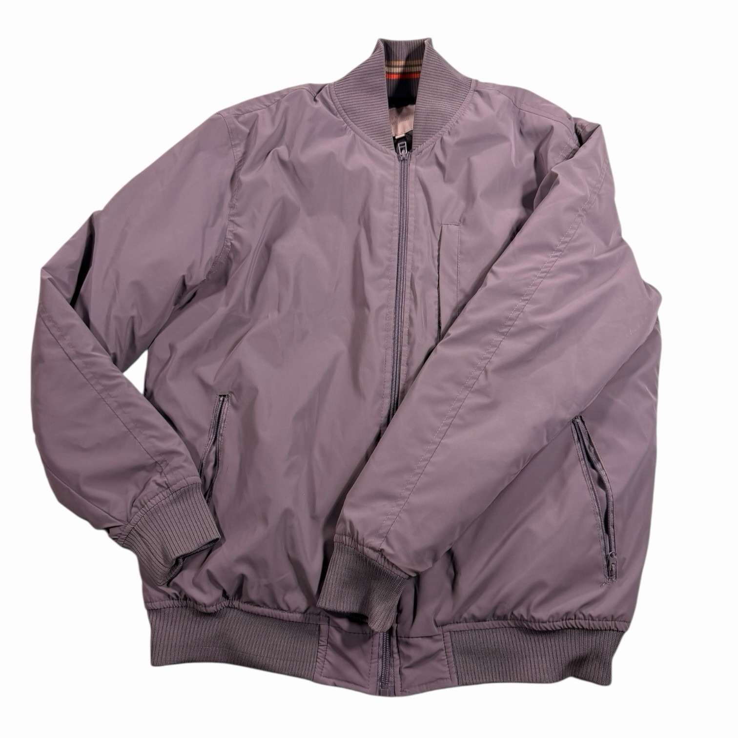Hudson & Barrow Insulated Quilted Bomber Jacket - Adult Medium M Gray